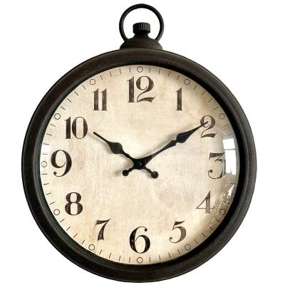 China Items Antique Style Antique Rust Decorative Finish Wall Clocks Plastic Quartz Wall Clock Factory Supplier for sale