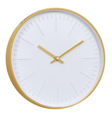 China Hot LUMINOVA 30cm Rotated Modern Plastic Clock Wall Clock Promotion Gift Reloj De Peeled Home Decor for sale