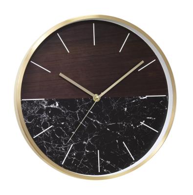 China Farmhouse 12 Inch Simple Round Metal Aluminum Wall Clocks For Time Display Modern Home Decorative Clocks for sale