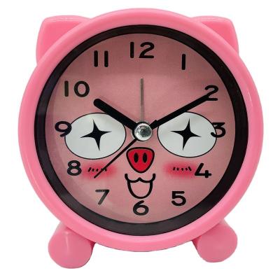 China Factory supplier cartoon mini table clock alarm for kids promotion gift cartoon shape quartz analog for sale