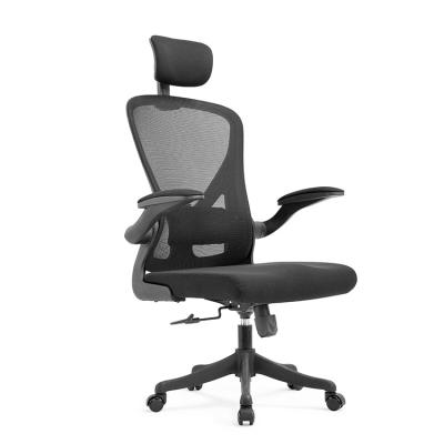 China Mesh Chair High Back Comfort (Height) Adjustable Flip-Up Arms Swivel Office Computer PC Computer Computer Home Office Ergonomic Chair for sale