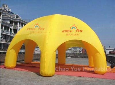 China 20ft Yellow Inflatable Dome Canopy Tent for sporting events with CE blower for sale