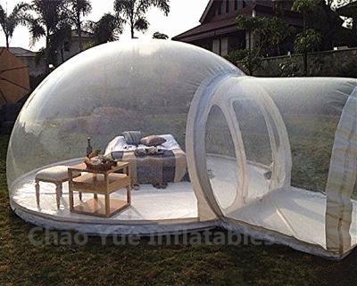 China Outdoor Inflatable Bubble Tent with Single Tunnel for camping for sale