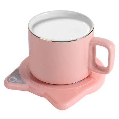 China New Viable Cat Warming Coaster Desktop Insulation Water Cup Pad Coaster Mat Office Home 55 Degree Auto Thermostat Cup for sale