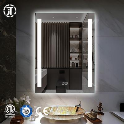 China Modern Customized Illuminated Touch Screen LED Bathroom Mirror Makeup Smart Mirror for sale