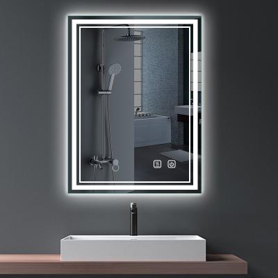 China Illuminated Customized Bath Illuminated Smart LED Mirror With Dimming / Anti Fog Glare for sale