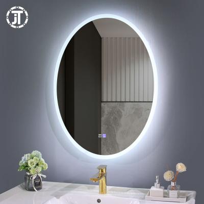 China Customized Frameless Fog Light Touch Control Illuminated Light Led Bathroom Mirror for sale