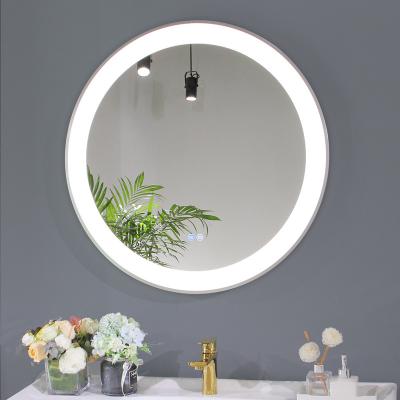 China Factory Price Smart LED Illuminated Customized Mirror with Defog /time/temperature/touch switch for sale