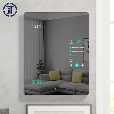 China Digital Touch Screen Interactive Magic Wall Mirror Big Illuminated Decorative Bathroom Cosmetic Led TV Smart Mirrors for sale