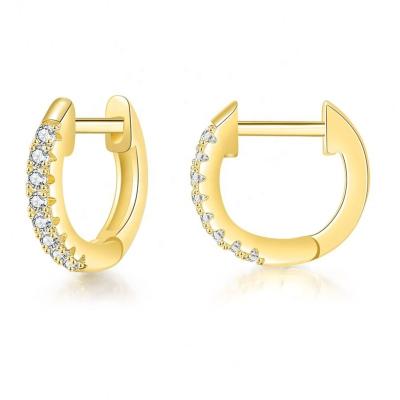 China CLASSIC Minimalist Fashion Jewelry Brinco Argola COM Zircon Circle Zircon Huggie Earrings Small Hoop Earrings for sale