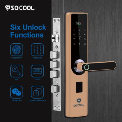 China Wholesale Zn-steel Material+ IMD Panel Biometrics Zn-steel Body Stainless Steel Door Fingerprint Live Smart Door Lock for sale