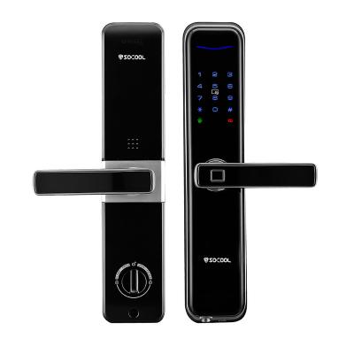 China Aluminum alloy security smart door lock anti-theft digital wifi password, fingerprint, IC card for sale