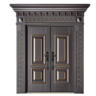 China Antique Bedroom Front Double Swing Doors Modern Security Door Main Entry Villa For Bedrooms for sale