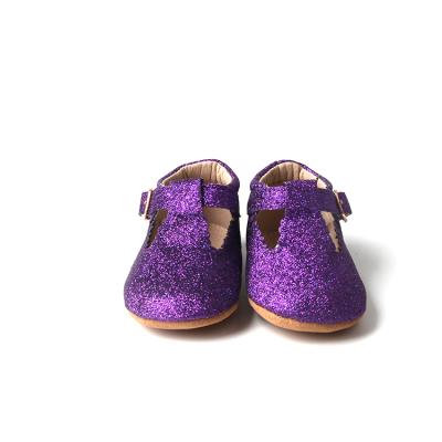 China Deodorization Baby Shoes Toddler Glitter Baby Party Wear Purple Stylish Baby Shoes for sale