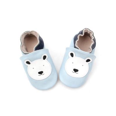 China Cute Genuine Leather Design Suede Handmade Animal Crib Shoe Newborn Soft Leather Shoes for sale