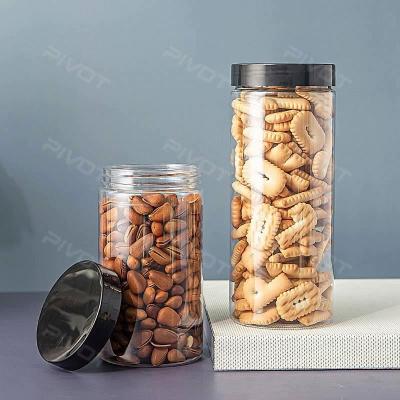 China Viable Plastic Peanut Bottle Food Containers Jar Container For Egg Wheat Round Jars Vacuum Baby Butter Pet Takeaway Candy 150Ml 250Ml for sale