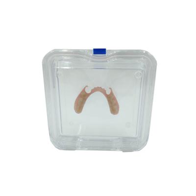 China Hot Sales Recyclable Denture Membrane Box Clear Plastic Dental Crown Box With Film for sale