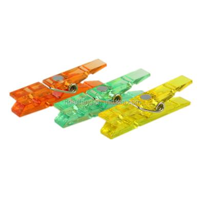 China School / Office Stationary Plastic Magnetic Office Customized Color Clip for sale