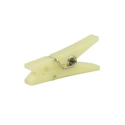 China Laundry Mini Plastic White Windproof Spring Clip for sale