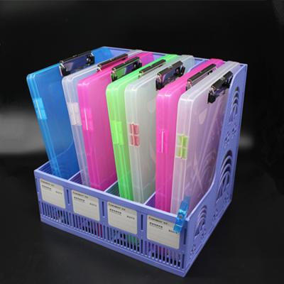 China Storage Waterproof Plastic A4 Clipboard Folder / Document Box Archive Box for sale