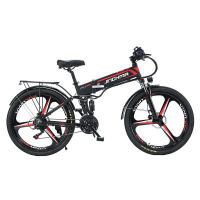 China 350W Luxury 48V Electric Bicycle 26 Inch Tire Mountain Bike Lithium Battery Folding Electric Bike Electric Bicycle for sale