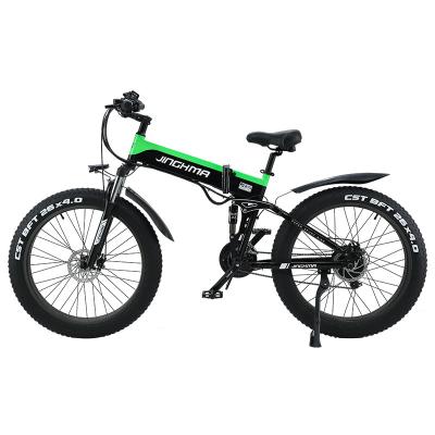 China Luxury electric bike 1000W12.8AH battery life mountain batteryfoldable long tire double tire bike 4.0 fat bike for sale