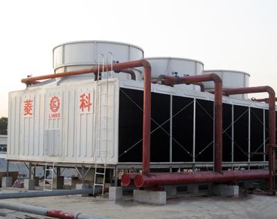 China Industrial Cooling System CE Certificate 525 Ton Fiberglass Square FRP Material Cooling Tower For Building for sale