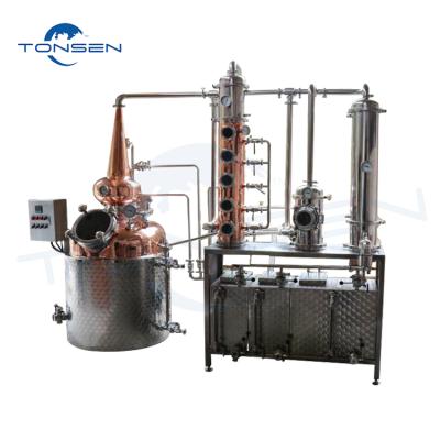 China Brewpub Beer Brewery Restaurant Factory Price Distillation Column Whiskey Distillation Equipment Vodka Machine Copper Distillers Distillery for sale