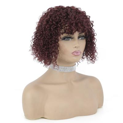 China Jerry Curl China Best Quality Factory Price Online Store Fashion Real Soft Short Curly Hair Wigs For Women for sale