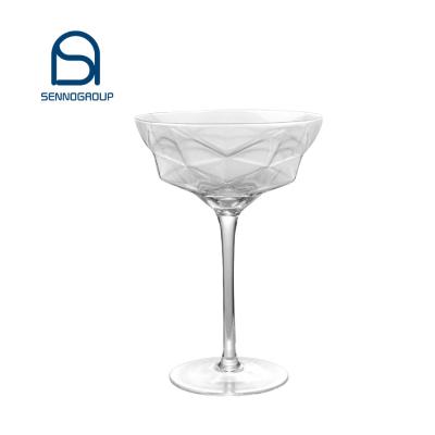 China Classic cocktail martini glass cocktail goblet champagne glass flute handmade CLASSIC geometric bar glass for sale