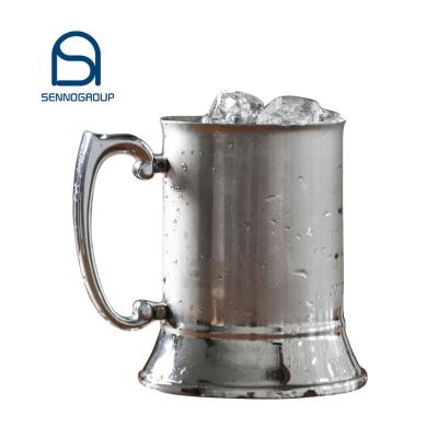 China Viable Classic Silver Color Beer Mug, Tankard, Hammered Copper Moscow Mule With Classic Color for sale