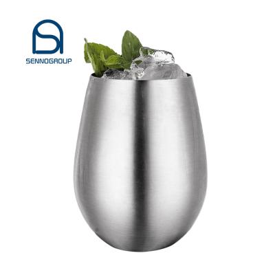 China Sustainable New Products Stainless Steel Man Cocktail Glitter Single Wall Tumbler Egg Shaped Egg Cups for sale