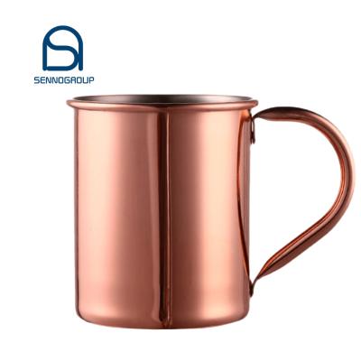 China Sustainable Copper Mug Cup Moscow Mule Coffee Mug For Bar for sale