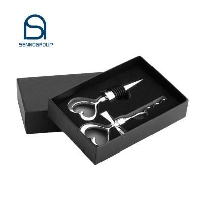 China Heart Shape Wine Opener and Wine Opener Set Heart Shaped Wedding Gift Box Viable Stopper for sale