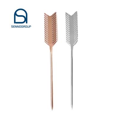 China Viable Wholesale Decorative Bar Love Arrow Barware Metal Stainless Steel Cocktail Pick Drinkware Fruit Pick for sale