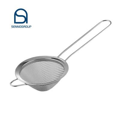 China Sustainable Professional Stainless Steel Cocktail Bar Strainer Good Mesh Strainer For Bar Tools for sale