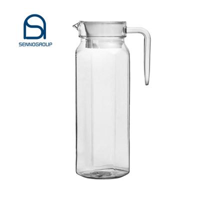 China CLASSIC Plastic PC Acrylic Zha Kettle With Cover Cool Cold Kettle Plastic Tea Juice Jug For Restaurant for sale