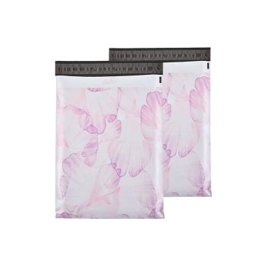 China Shock Resistance Custom Printed Light Pink Logo Ad Luxury Garment Poly Business Package Bags Black Poly Mailer Print for sale