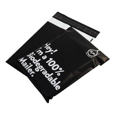 China Custom Mailing Logo Print Eco Friendly Poly Black Biodegradable Plastic Mailing Bag Shock Resistance Mailing Bag For Clothing for sale