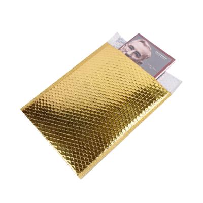 China Wholesale Shock Resistance Gold Packaging Shipping Deep Wraps Custom Printed Metallic Bubble Mailers Mailing Bag for sale