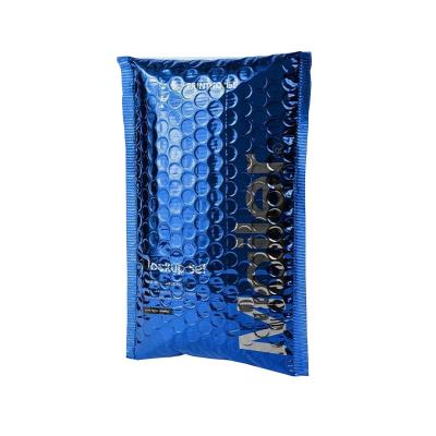 China Shock Resistance Blue Customized Recyclable Dark Blue Metallic Bubble Mailing Bag Bubble Mailers for sale