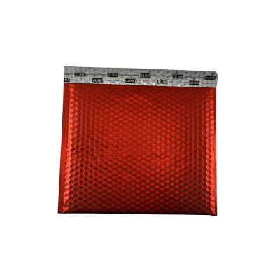 China Shock Resistance Customized Red Metallic Bubble Envelopes Padded Aluminum Foil Mailing Bag Poly Messenger Shipping Mailing Bag for sale