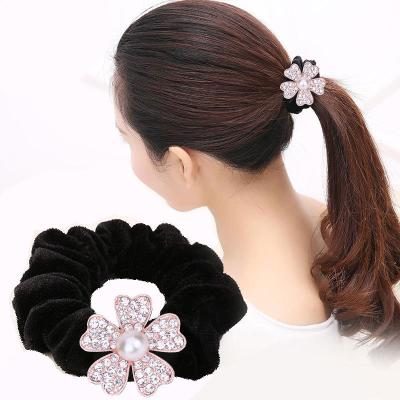 China Girl Hair Decoration 2022 Fashion Scrunchy Hair Tie New Kids Hairpins Hair Accessories Women Hairball Tails Korean Hair Bands Bow For Girl for sale