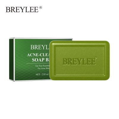 China Breylee Body Acne Clearing Soap Bar Tea Tree Essential Oil Natural Organic Handmade Bath Soap For Sale Bath Bombs For Acne Skin for sale