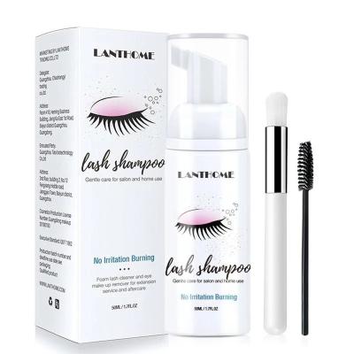 China Flase Eyelash Extension Remover 50ml Eyelash Extensions Sweep Shampoo Kit Eyelash Extension Glue Eye Lash Cleaning Foam Pump Design No Clean Stimulation Makeup for sale