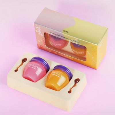 China Honey Lip Sleeping Mask Organic Cream Private Label Moisturizer Deep Nourishing Lip Balm Make Up Set for sale