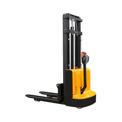 China Hotels Electric Pallet Stacker Hand Stacker Electric Self Lift Stacker for sale