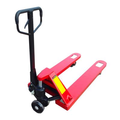 China Manual Hand Pallet Truck 5 Ton Jet Hand Pallet Truck Pallet Truck With Hand Brake 550/685mm*1100/1200mm for sale