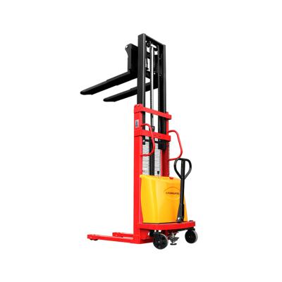 China Hotels Fork Semi Electric Pallet Truck Lifter Pallet Stacker Pallet Stacker Semi Electric High for sale