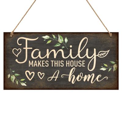 China Classic Wooden Vintage Coffee Shop Sign Shop Family Hanging Plaques Biblical Scriptures for sale